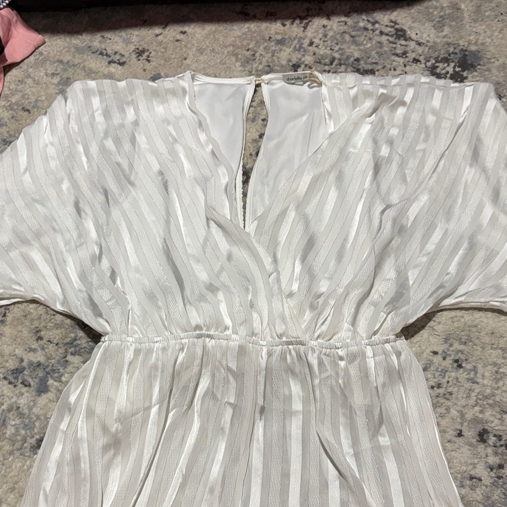 Charlotte Russe Flowy Ivory romper